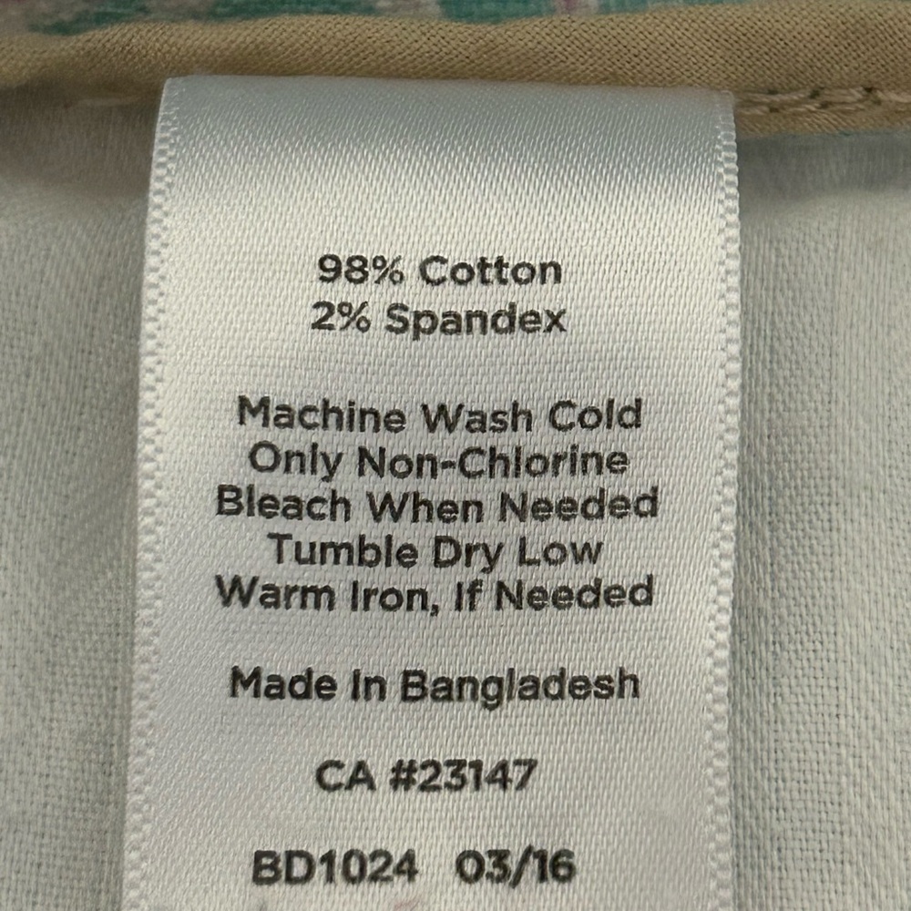 Talbots Bermuda Shorts Green Pink White Size 10 - Picture 12 of 12